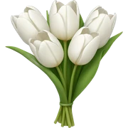 white tulip bouquet  sticker
