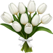 white tulip bouquet  sticker