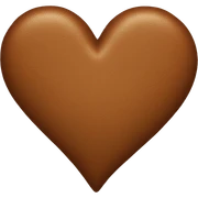 Brown heart sticker