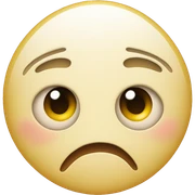 sad face with tongue sticking out sticker