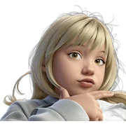 blonde girl with signature style sticker