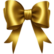 Bow in golden  sticker