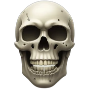 Skull on bullet proof  sticker