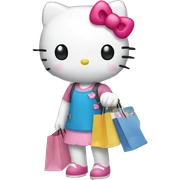 Hello kitty shopping sticker