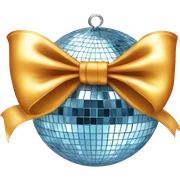 Disco ball with coquette bow  sticker