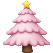 pastel pink christmas tree sticker