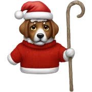 Cane con il maglione natalizio sticker