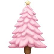 Soft pink Christmas tree sticker