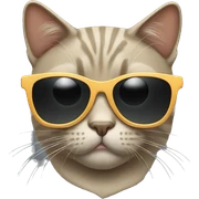 Cat with sunglasses sticker