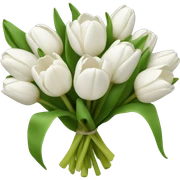 white tulip bouquet  sticker