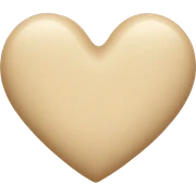 beige heart sticker