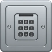 Access panel with built in keypad sticker