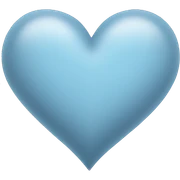 Light gray blue heart sticker