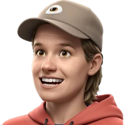 realistic portrait of boy wearing hat sticker