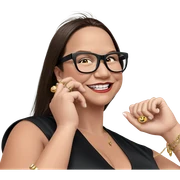 smiling girl with jewelry phone sticker