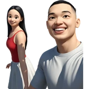 girl and boy outdoors smiling sticker