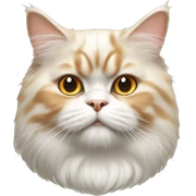 Orange and White Persian cat  sticker