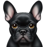 Black French bulldog sticker
