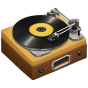 tocadiscos vintage sticker