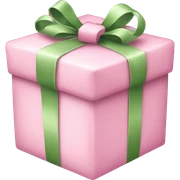 Pastel pink Christmas present  sticker