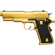 gold gun toy  sticker