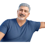 grey haired man outdoors sticker