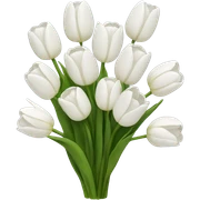 white tulip bouquet  sticker