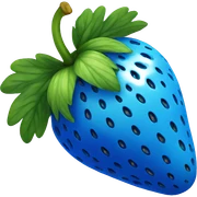 blue strawberry sticker