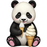 Panda eating ice cream sticker