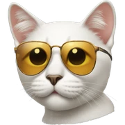 Cat with sunglasses sticker