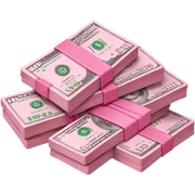 pink money  sticker
