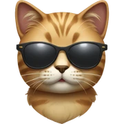 Cat with sunglasses sticker