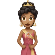 Princesa morena rizada sticker