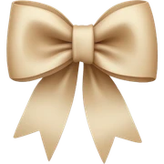Beige bow sticker