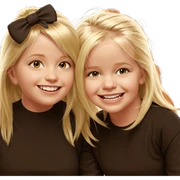 smiling girls with blonde hair sticker