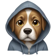 dog wearing a hoodie  sticker