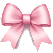 light pink ribbon bow sticker