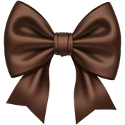 Dark brown bow sticker