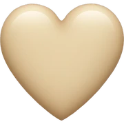 Beige heart sticker