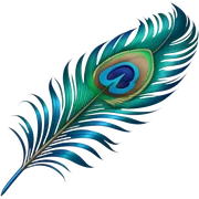Peacock feather from Krishna bhagwan sticker