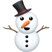 Minimalistic snowman sticker