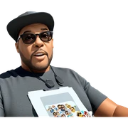 cool guy with sunglasses sticker