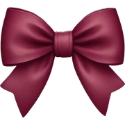 Burgundy bow sticker