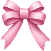 light pink ribbon bow sticker