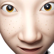 smiling boy with freckles sticker