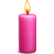 a pink candle sticker