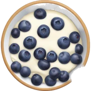yoghurt bowl with grapes and blueberries sticker