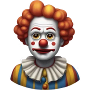 Sad clown sticker