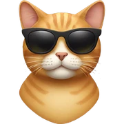 Cat with sunglasses sticker