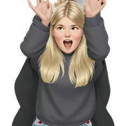 blonde girl with open mouth sticker